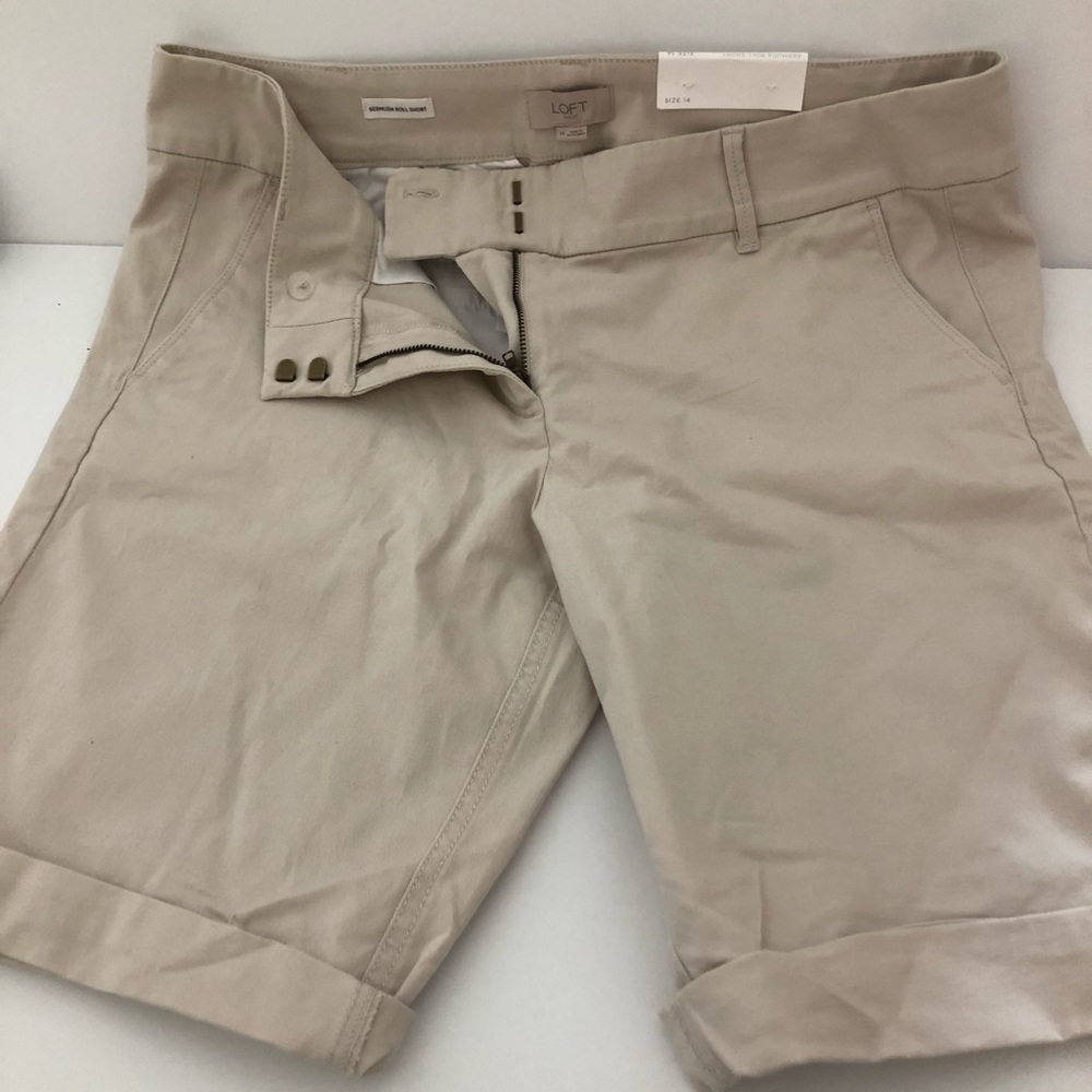 Loft Bermuda shirts, Khaki size 14 NWT